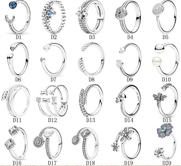 Alta Qualidade 100% 925 Sterling Silver Fit Pandora Anel Pandora Abertura Da Margarida Moda Temperamento Casal Anel Jóias Amantes de Noivado Moda Anel de Casamento para Mulheres