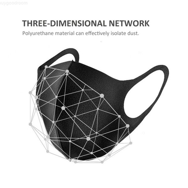 

black mask 3d three-dimensional breathable face masks reusable dust anti pollution mouth cover washabl