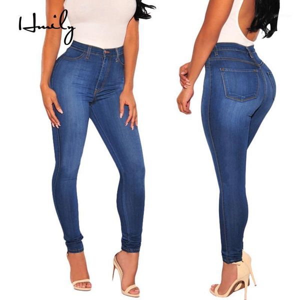 

women's jeans hmily for women skinny high waist woman blue denim pencil pants stretch feminina1