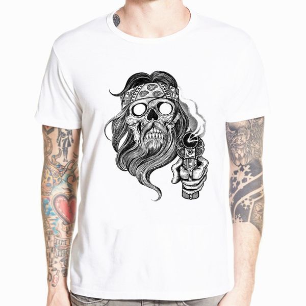 

summer sketch beard skull design fashion harajuku design short sleeve tees clothes casual sport hooded sweatshirt hoodie men t shirt