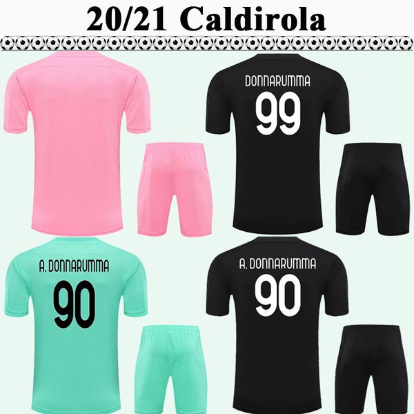 

2020 2021 a. donnarumma mens soccer jerseys new club donnarumma goalkeeper passion dream football shirts short sleeve uniforms, Black
