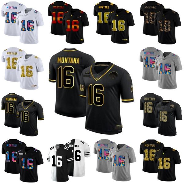 

men #16 joe montana multi-color black 2020 women youth nfl crucial catch vapor untouchable limited jerseys, Black;red