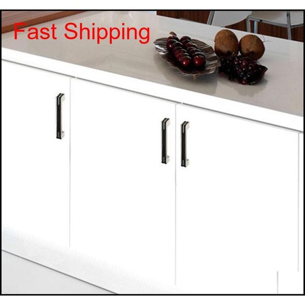 

96 128 160mm modern simple fashion furniture decoration handles silver black kitchen cabinet dresser wardrobe do qylydo yh_pack