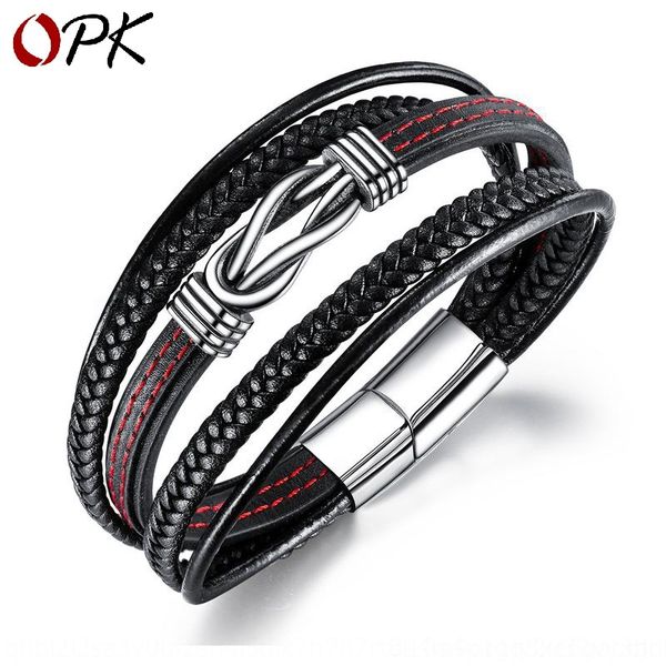 

bj07z fashion selling men's stainless steel multi-layer woven selling versatile personalized stainless men's fashion steel multi-l, Golden;silver