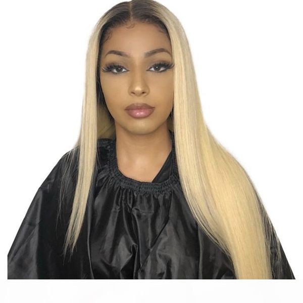 

613 blonde lace front wig pre plucked 1b 613 ombre lace front human hair wigs malaysian straight lace wig, Black;brown