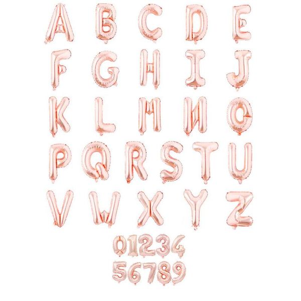 

16inch с днем рождения партия воздушные шары свадебные украшения шары алфавит фольга письмо шар дети baby shower девушки supplies wmtcdo