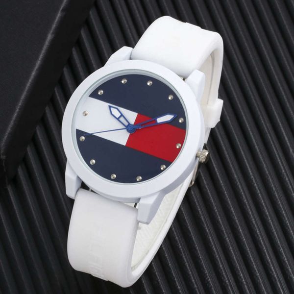 

alloy selling fashion mosaic color silicone quartz watch for men's lovers, Slivery;brown