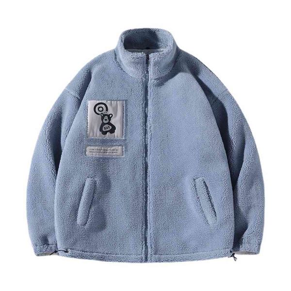 

jackets 2021 new men's cashmere jacket stand collar jacket korean fashion couple lamb wool, Black;brown