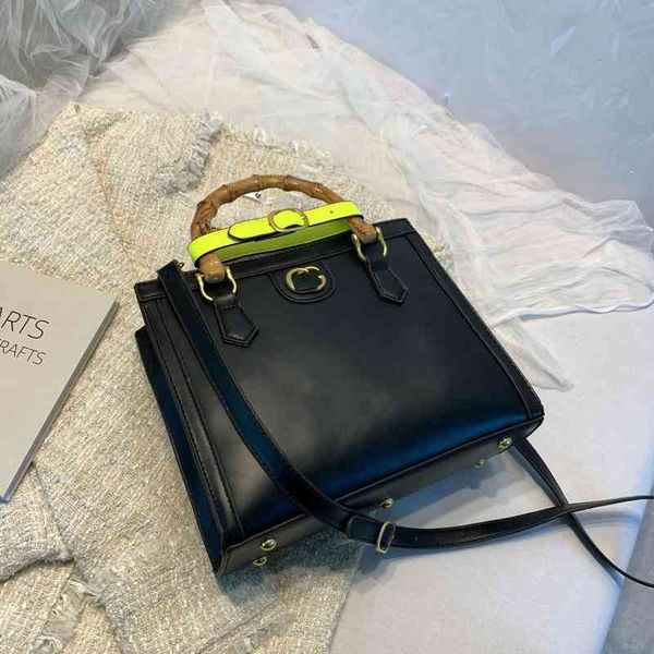 

luxury designer messenger bag handbag style square bamboo handbag mini tote