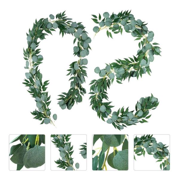 

2pcs pe vine eucalyptus wreath home decoration pe eucalyptus decoration