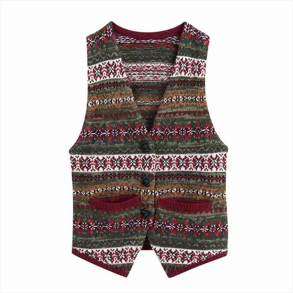 

women v neck button decoration jacquard knitting sweater female sleeveless pullover casual lady loose sw1051, White;black