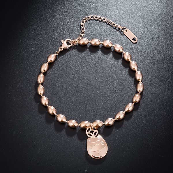 

new kitten zhaocai cat bracelet women's titanium steel plated 18k rose gold popular stainless steel bracelet snzxh, Golden;silver