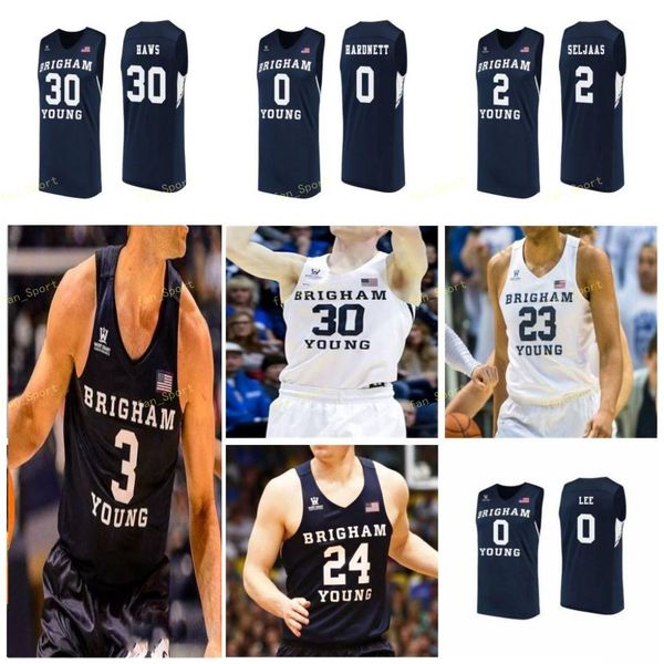 

byu cougars college basketball 0 jahshire hardnett 1 rylan bergersen 4 nick emery 21 evan troy 24 mckay cannon women youth custom stitched, Black