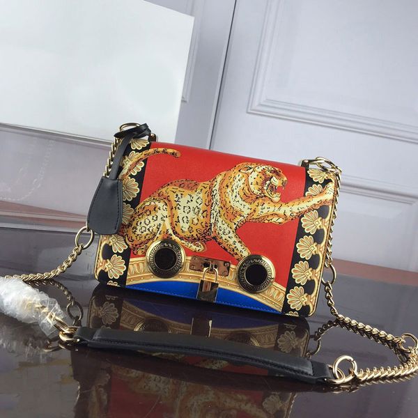 

chain crossbody bag messenger bags purses handbags 5 quality cowhide genuine leather printing key lock pattern stripes patchwork color
