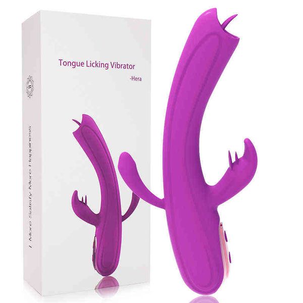 Nxy Vibradores Vibrador Para La Lengua Mujer Del Punto G Masaje Consolador Vagina Cloris estimulador anal Potente Vibrador 220110