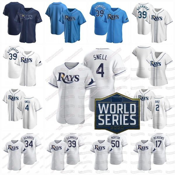 

randy arozarena 2020 world series kevin kiermaier blake snell tyler glasnow zunino castillo brosseau perez lowe adames baseball jersey, Blue;black