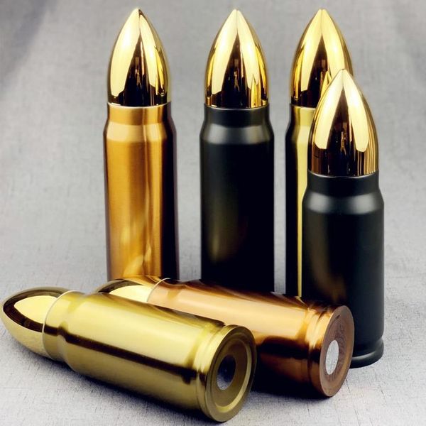 

пуля форма термос 350мл изоляции чашка из нержавеющей стали вакуумные бутылки воды military ракетными cup coffee mug