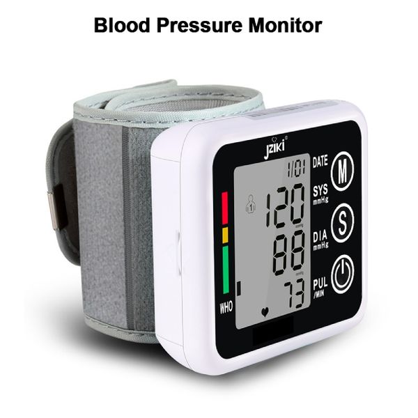 

household health care arm sphygmomanometer blood pressure monitor heart rate pulse portable smart automatic wrist cuff blood pressure meter