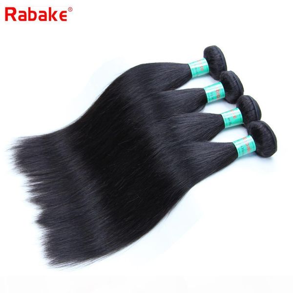 

3 или 4 straight бразильского виргинские человеческих волос пучки bulk rabake шелковистой прямой человеческих волос weave extensions deal na, Black