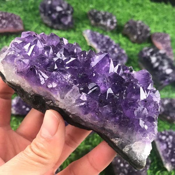 100-130g uruguai amethyst cluster caverna peças de espécimes minerais de pedra original colocados 201125