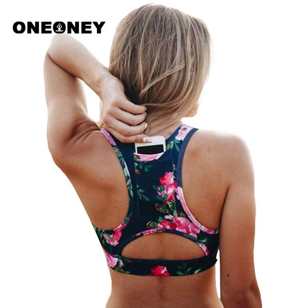 

woman's sports bra flower pocket fitness underwear vest for female yoga short sport for ladies push up sports bra with pad, White;black