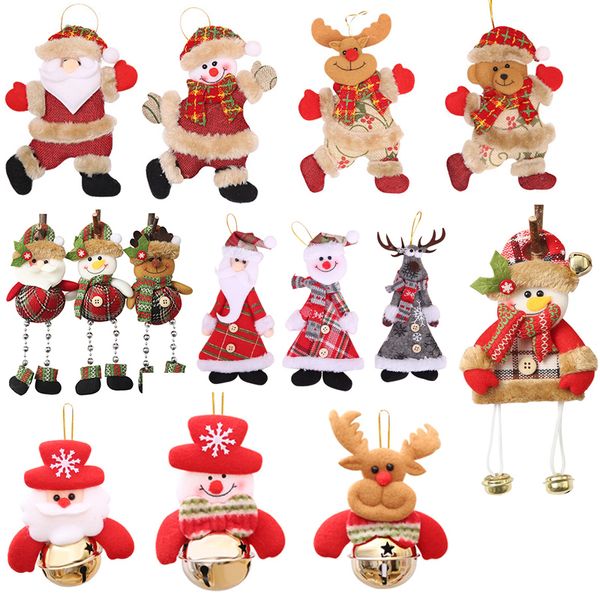 

newgift 2020 new year christmas merry ornaments santa claus snowman tree toy doll hang decorations for home xmas