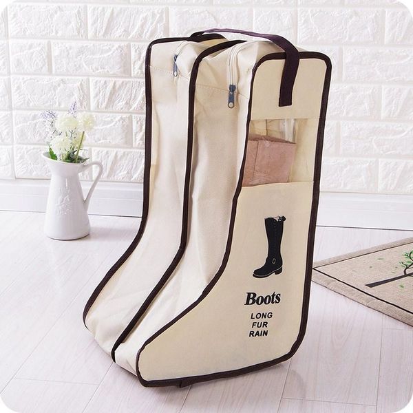 

portable shoes storage bags long riding rain boots waterproof dustproof organizer travel zipper pouch accessories supplies item