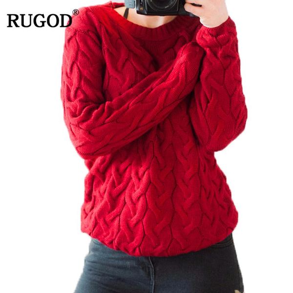 

women's sweaters rugod women 2021 spring twisted knitted and pullovers winter loose knitwear o neck long sleeve sweter mujer, White;black