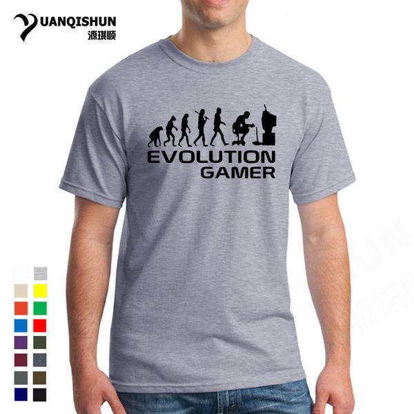 

sport evolution of a gamer pc geek t-shirts 16 colors summer short sleeve tshirt o-neck funny t shirt men brand clothing