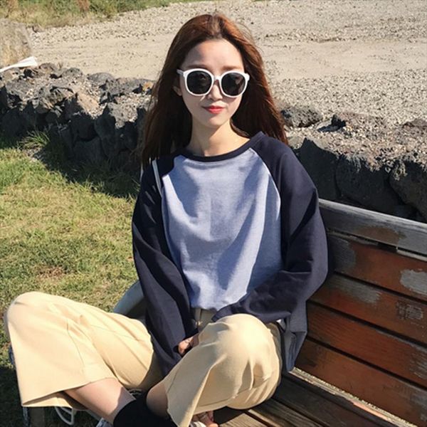 

wholesale new summer selling womens fashion casual lady beautiful nice sweatshirt l374, Black