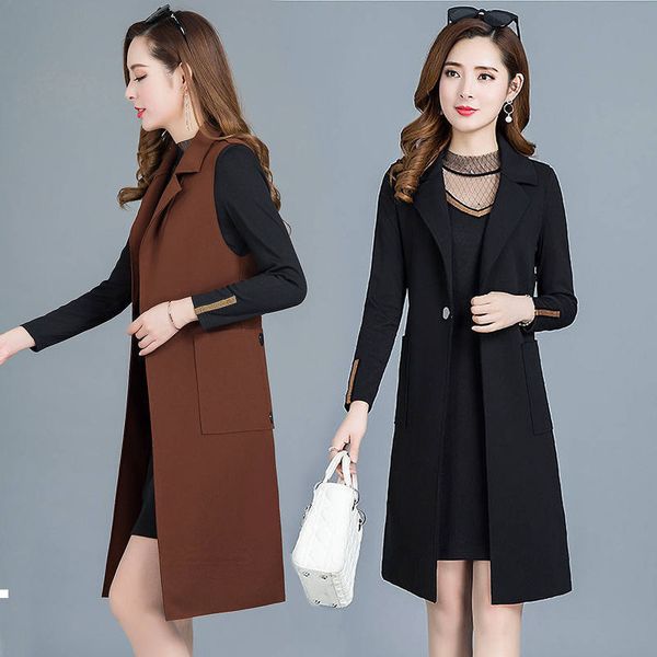 

new spring 2021 sleeveless female sweater vest y203 30uy, Black;white