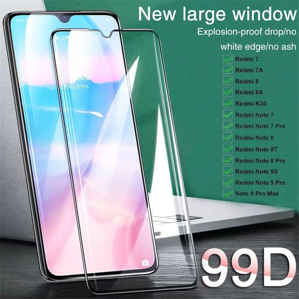 Ekran Koruyucu Kavisli Temperli GlassCases Filmi Redmi 9 8 8A 7 Not 7 8 8T 9 S 9 Pro Max