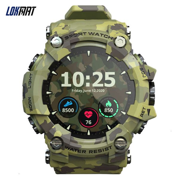 

lokmat new attack smart watch outdoor sports waterproof step sleep heart rate health monitoring tablebgt