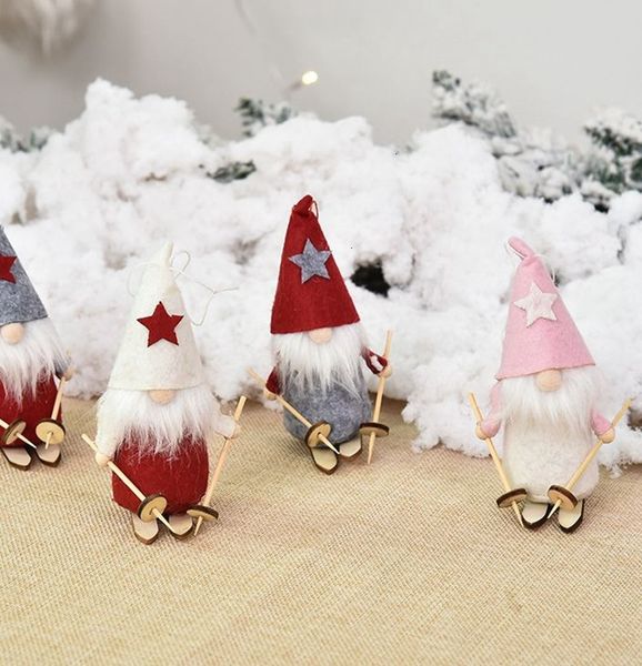 

santa 2020 accessories cute claus doll plush gnome christmas tree pendant creative home decoration kka8035 eqxn