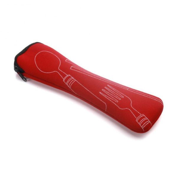 

1pcs portable tableware bag with zipper travel cutlery storage case camping picnic fork spoon tableware bag h bbynrc
