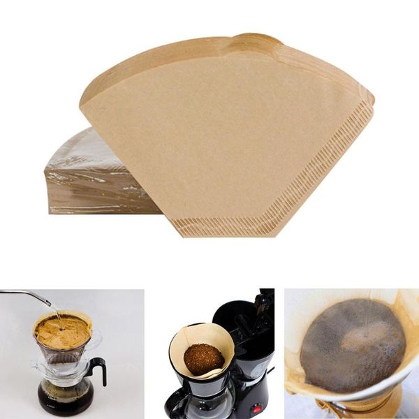 

coffee filters 100pieces eco-friendly unbleached original wooden log 102 filter hand drip paper brewer maker accessories