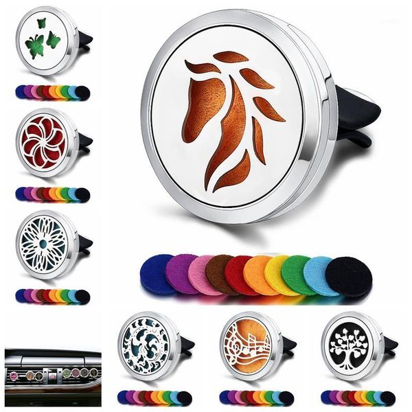 

car air freshener perfume diffuser clip auto vent decoration locket (10pc pad) c0221