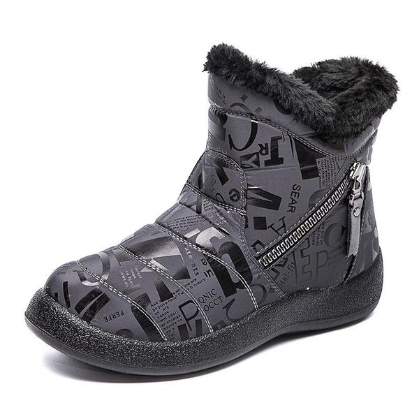 

women winter snow boots new fashion style casual shoes woman platform boots waterproof warm woman female botas botines mujer, Black