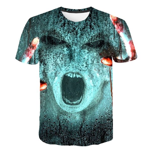 

terror hand film 3d print shirts oversized anime anime men clothing