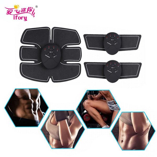 

ifory one set wireless abdominal muscle trainer electric pulse treatment massager health care absorb fat fitness stickers