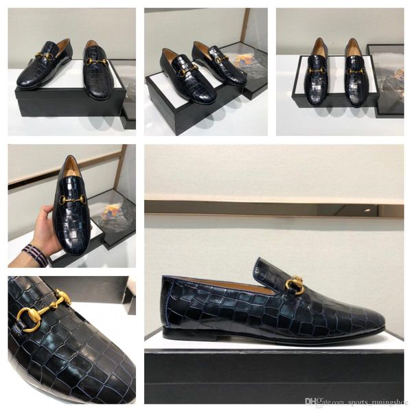 

g1 new luxury fashion wedding business shoes men oxford designers dress shoes crocodile pattern men formal shoes 22, Black