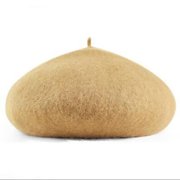 

berets winter wool imitation solid beanie flat cap artist painter hat female, Blue;gray