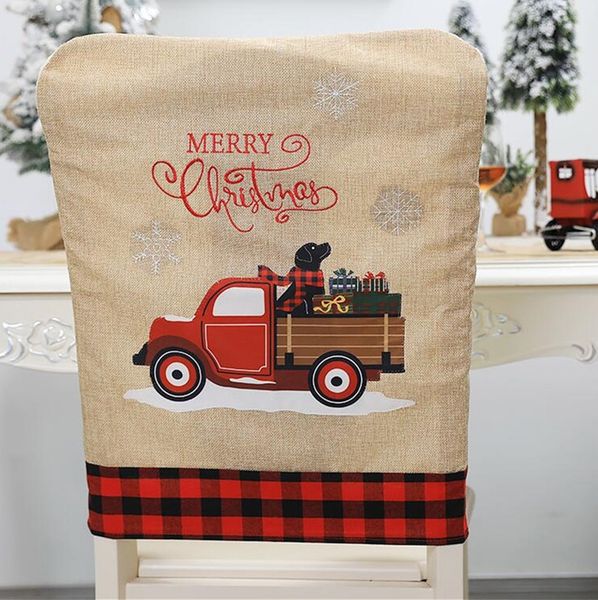 

новогоднее украшение стул крышки xmas дизайн подарков lattice автомобиля рождественская елка печатный председатель обложка плед красный truc, Black;white