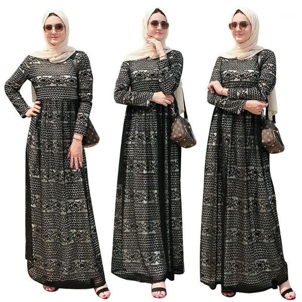 

muslim women lace dress long sleeve abaya maxi robes jilbab islamic autumn party kaftan cocktail ramadan fashion two-tiers gown1, Red