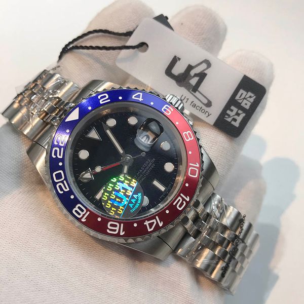 

mechanical u1 new watches 40mm automatic luxe watch stainless steel super mens sapphire ceramic de blue luminous wristwatches montre bl jxxb, Slivery;brown