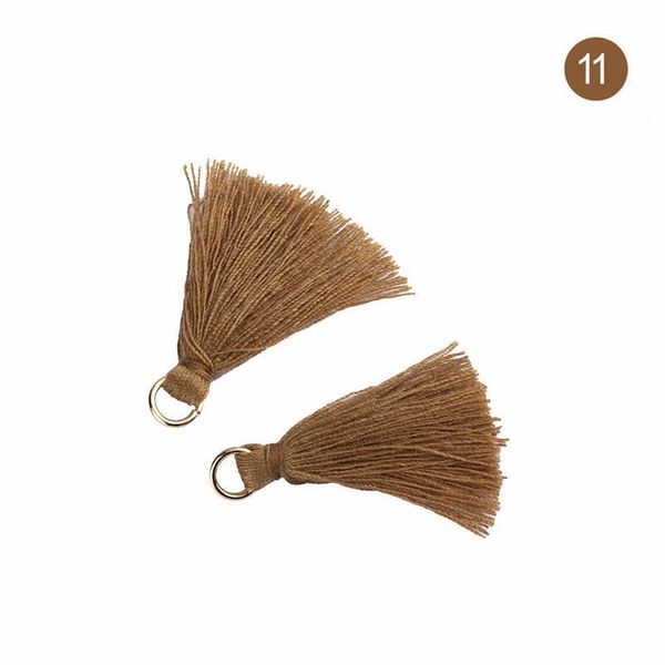 

50pcs 3.6cm mini metal ring polyester cotton fabric tassel diy pendant jewelry making fringe trim craft tassel sewing accessorie h sqcigo