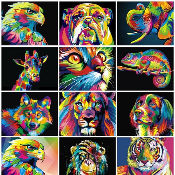 

azqsd paints by numbers animals 50x40cm pictures oil painting by numbers set gift coloring by numbers canvas bbyqkq