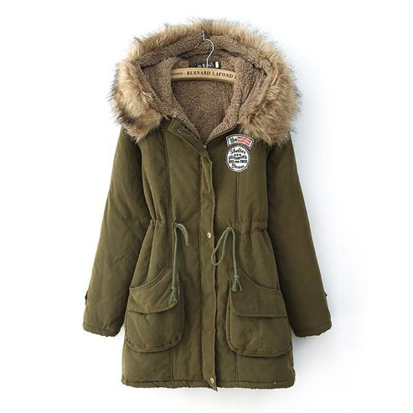 

parkas female women winter coat thickening cotton winter jacket womens outwear parkas for women, Black