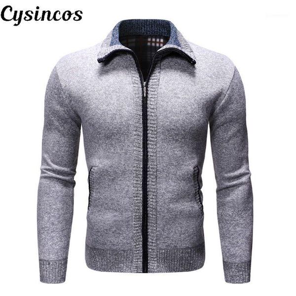 

shujin spring winter men's sweatercoat faux fur wool sweater jackets men zipper knitted thick coat casual knitwear1, White;black