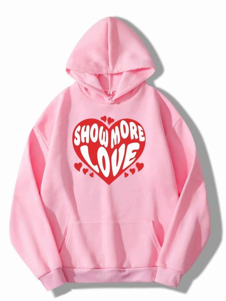 

slogan & heart thermal hoodie e5jq#, White;black